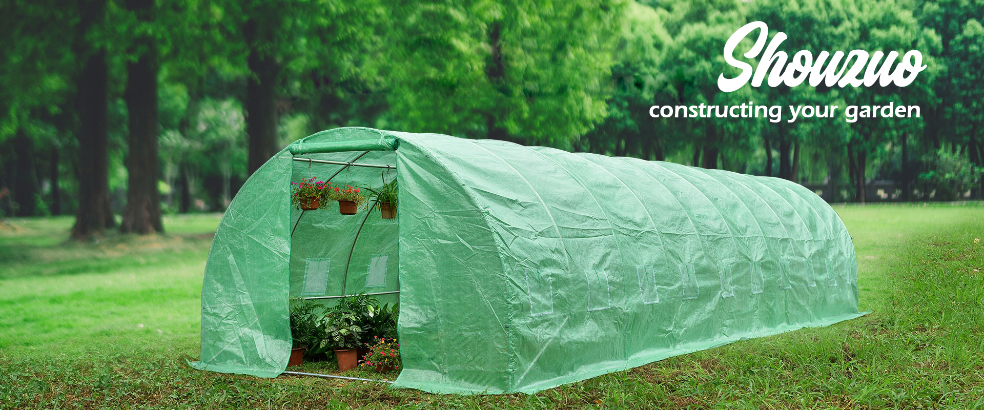 Shouzuo Industry and Trade-Professional export galvanized tube tunnel greenhouse-plastic sprayed simple garden greenhouse-Zhejiang Shouzuo Industry and Trade Co., Ltd.